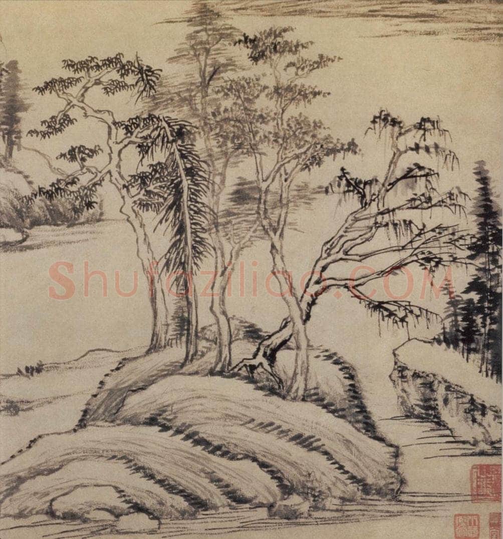 1620年 董其昌 《林和靖诗意图》 书画作品
