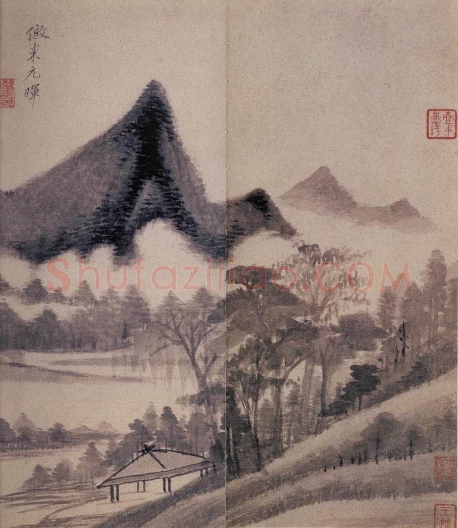 1621年 董其昌 《仿古山水册之一》 书画作品
