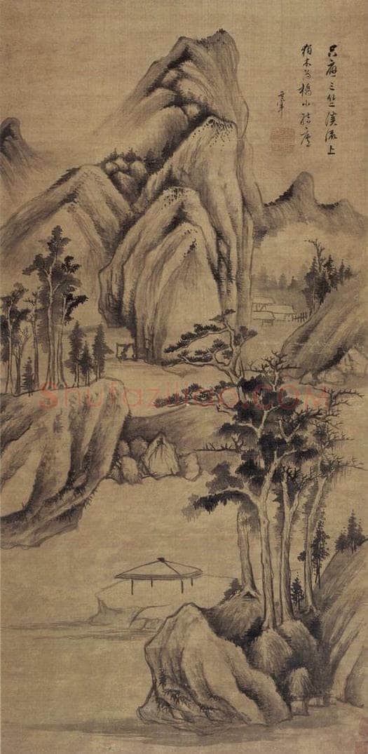  董其昌 《平林秋色图》 书画作品