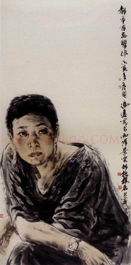 1998年 冯远 《都市百态系列》 书画作品