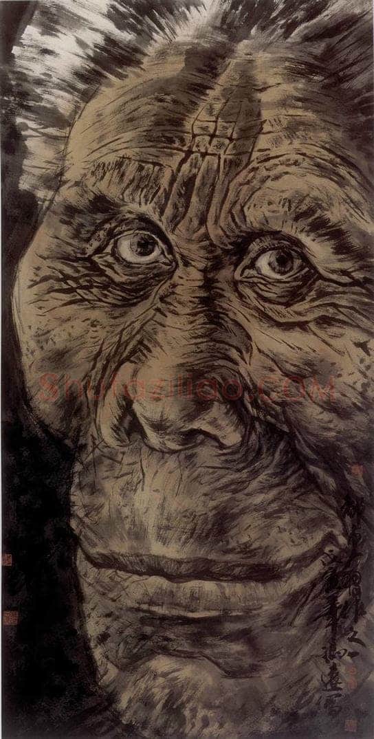 1998年 冯远 《岁月留痕》 书画作品