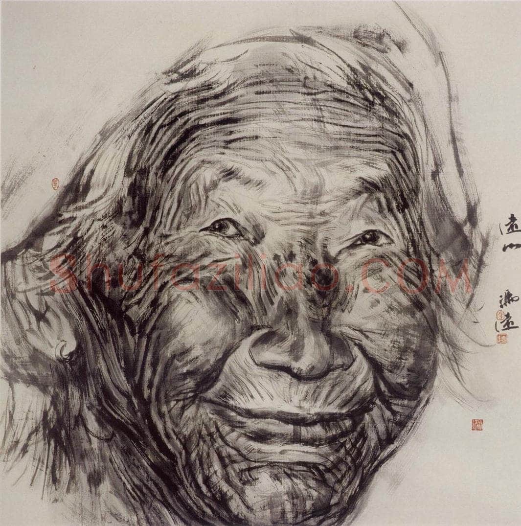 2006年 冯远 《远山.拉哈屯的父老乡亲》 书画作品
