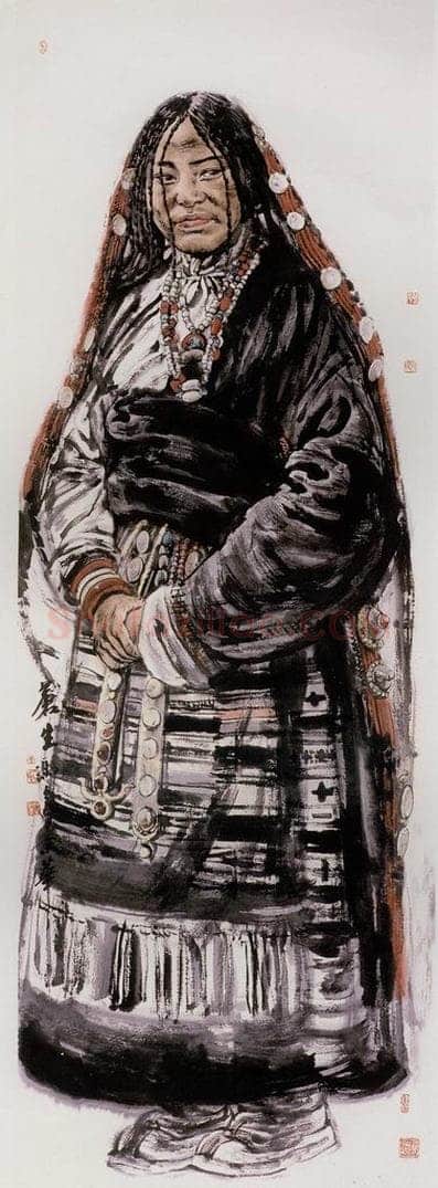2001年 冯远 《苍生.藏人组画系列》 书画作品