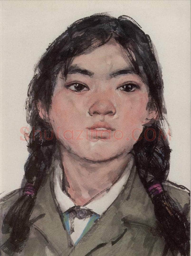 1972年 卢沉 《人物写生》 书画作品