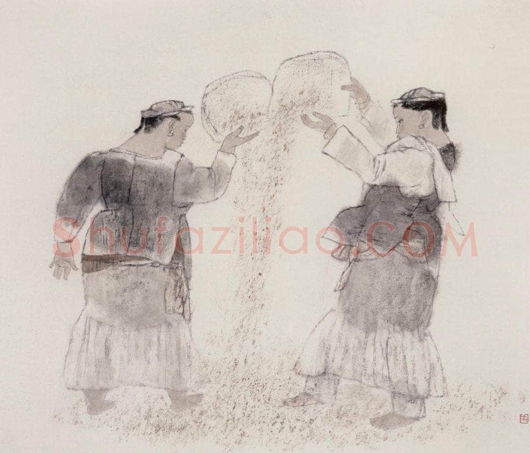 1992年 周思聪 《秋天的素描》 书画作品