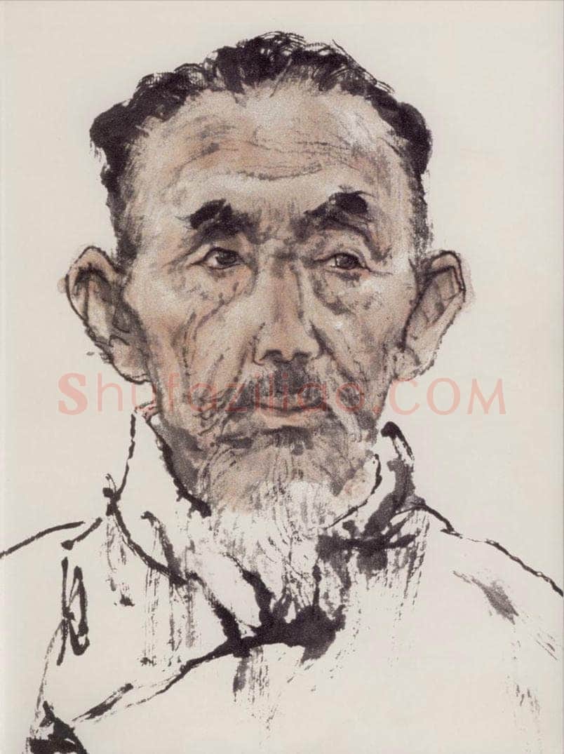 1984年 卢沉 《水墨人物写生》 书画作品