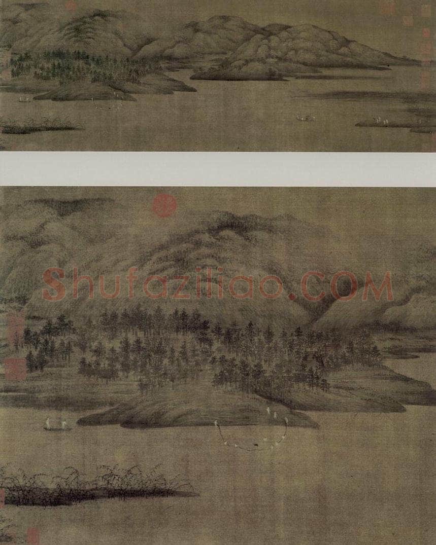 五代南唐 董源 《潇湘图卷》 书画作品