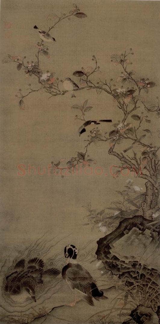 元 任仁发 《秋水凫鸥图卷》 书画作品