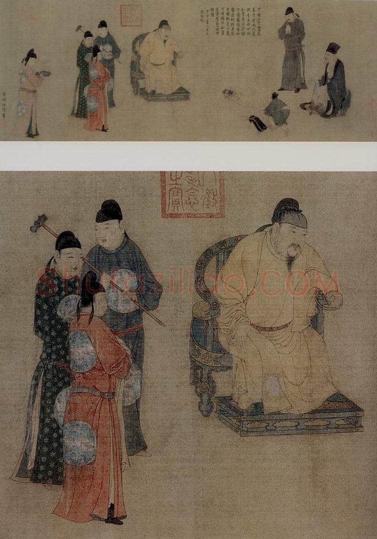 元 任仁发 《张果见明皇图卷》 书画作品