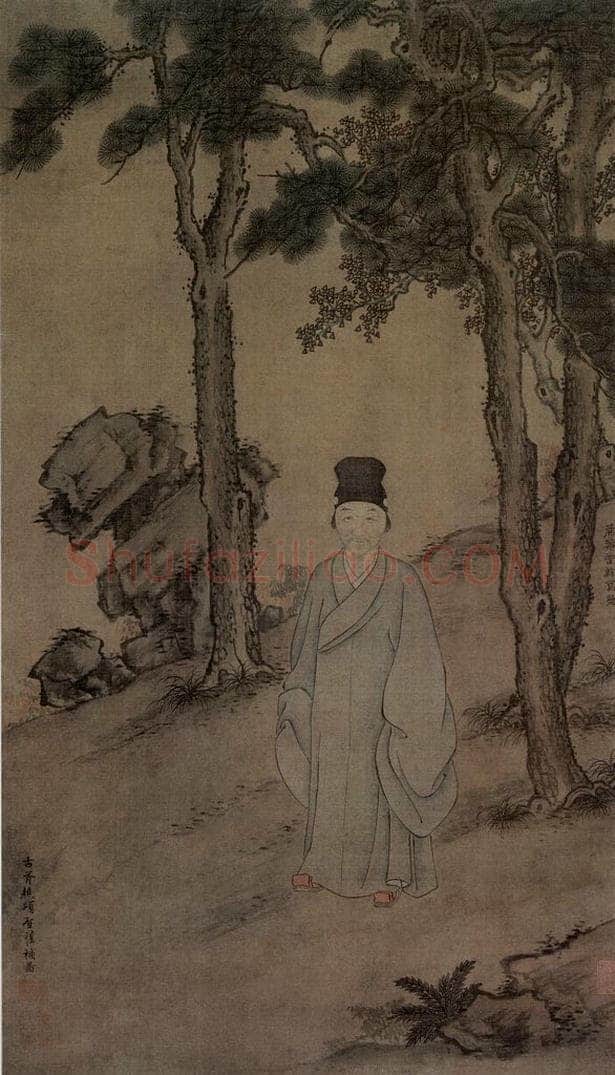 明 曾鯨 《王時敏像軸》 书画作品