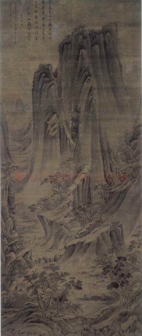 明 趙左 《華山圖軸》 书画作品