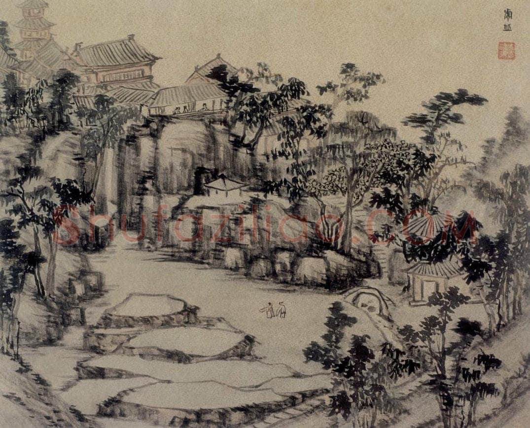 明 李流芳 《吴中十景圖頁》 书画作品