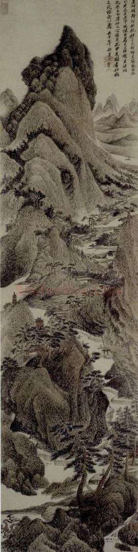 清 吴曆 《靜深秋曉圖軸》 书画作品