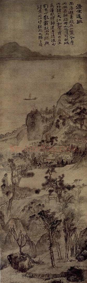 清 石濤 《清涼遠眺圖軸》 书画作品