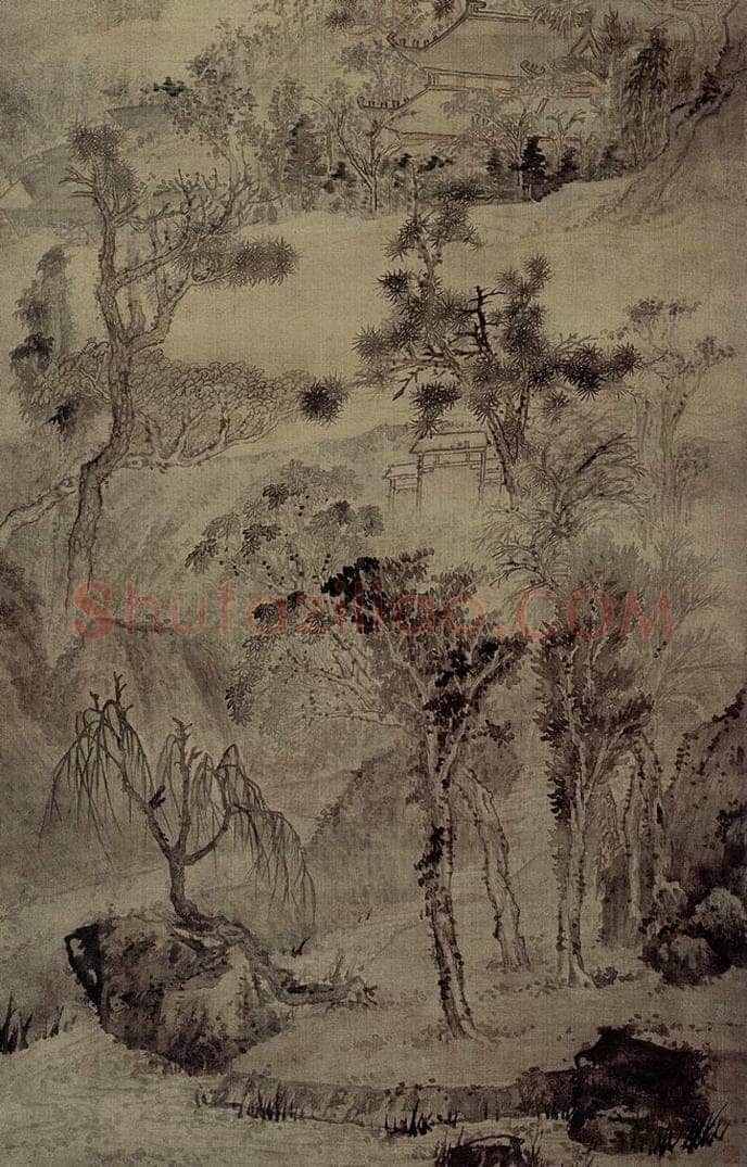清 石濤 《清涼遠眺圖軸》 书画作品