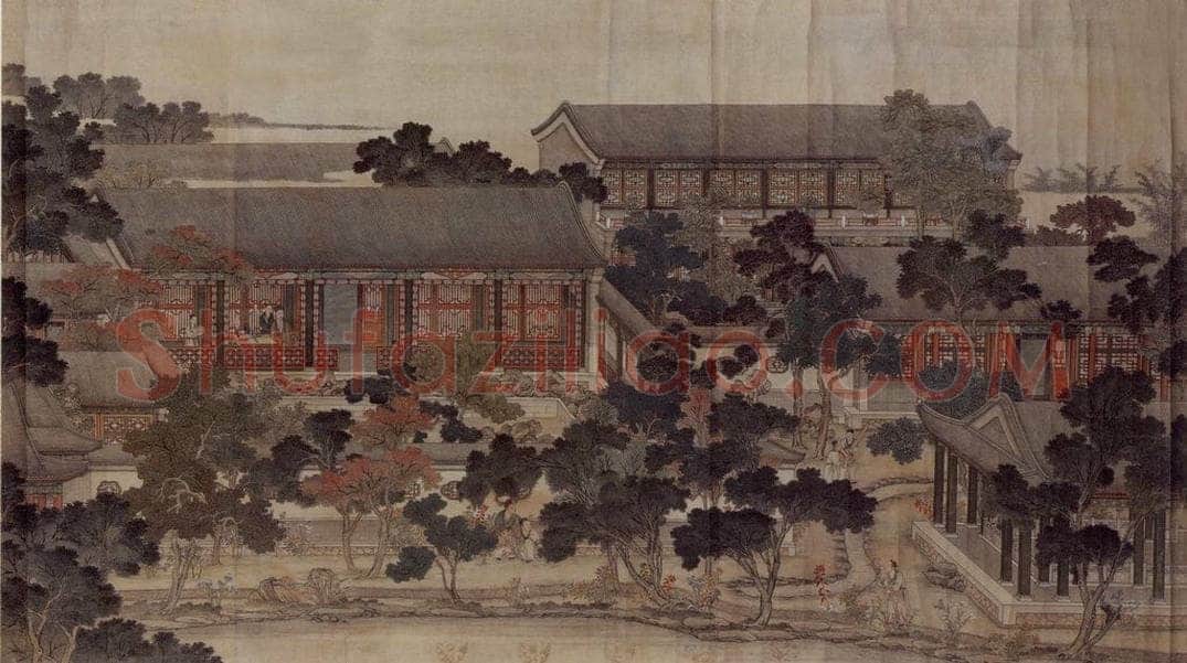 清 张廷彦 《弘历行乐图卷》 书画作品