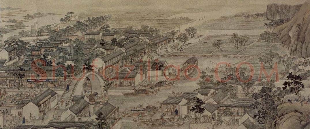 清 徐扬 《姑苏繁华图卷》 书画作品