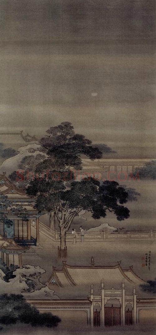 清 袁耀 《漢宮秋月图轴》 书画作品