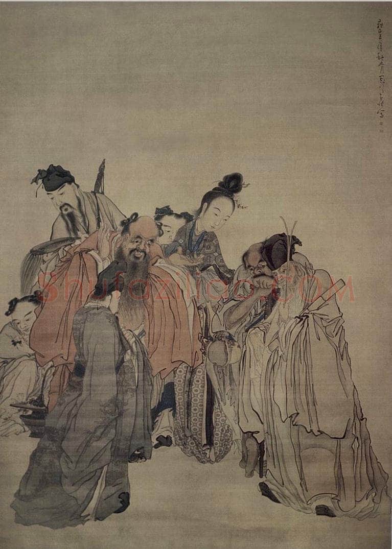 清 黄慎 《八仙图轴》 书画作品