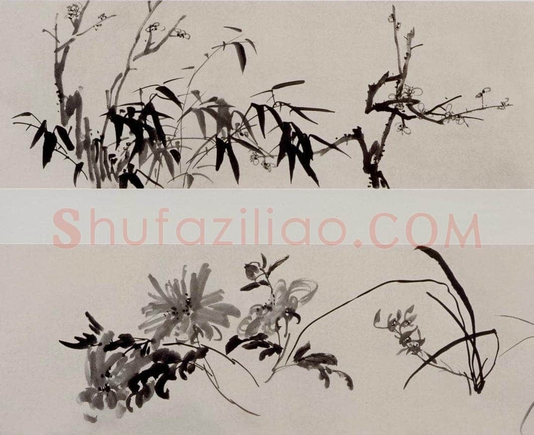 清 李方膺 《花卉卷》 书画作品