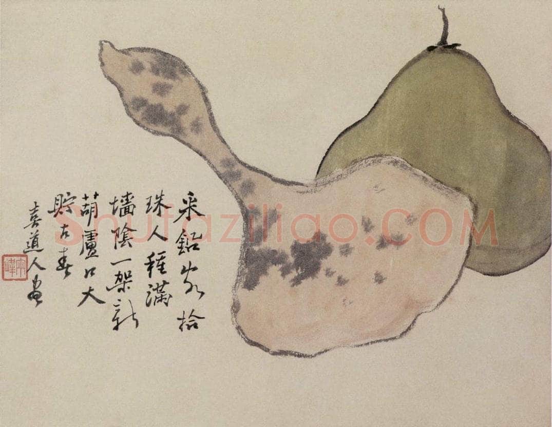 清 罗聘 《葫芦贮春图页》 书画作品