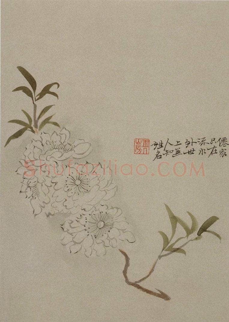清 陈撰 《花卉图页》 书画作品