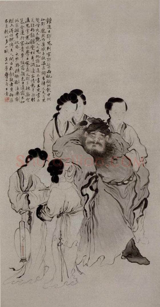 清 王素 《钟馗图轴》 书画作品