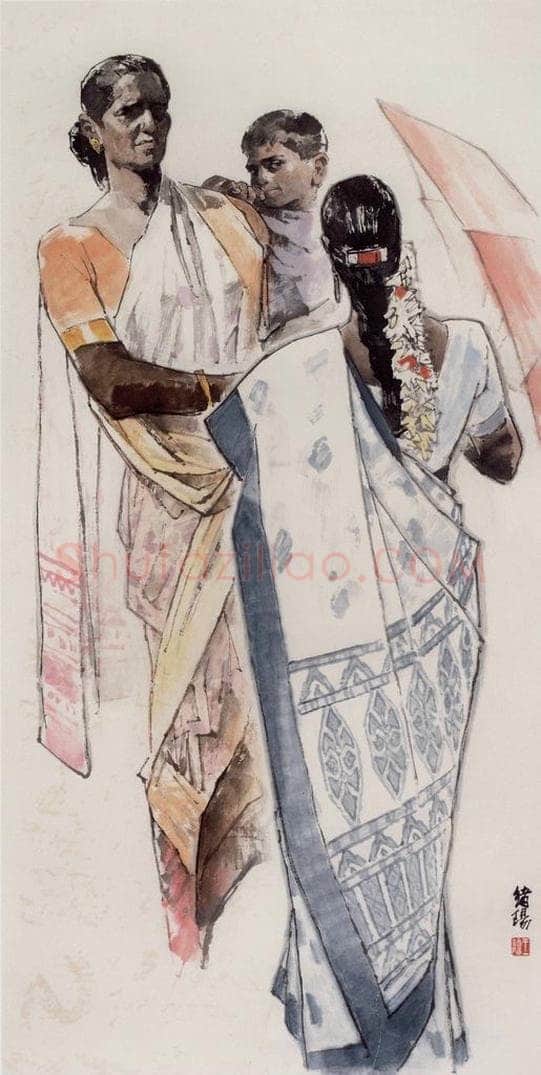 2006年 王绪阳 《邻里亲情》 书画作品