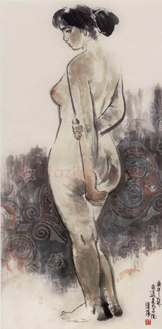 1990年 王绪阳 《女人体》 书画作品