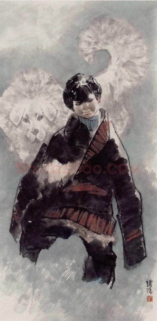 1998年 王绪阳 《藏娃》 书画作品
