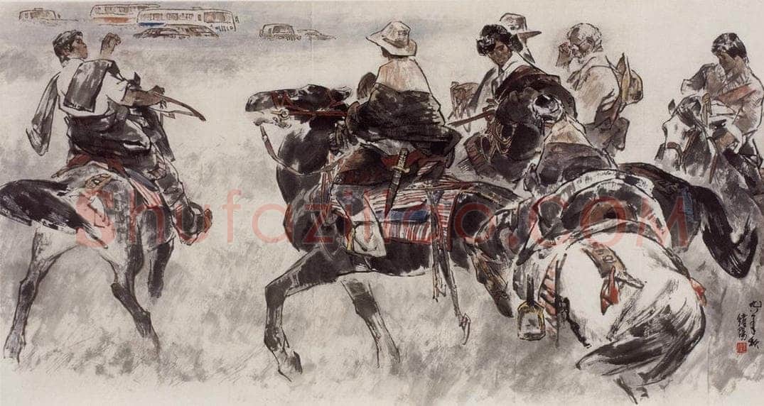 1998年 王绪阳 《远方来客》 书画作品