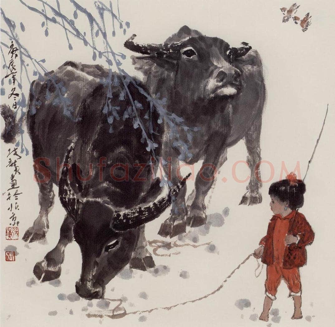 现代 张广 《早春》 书画作品