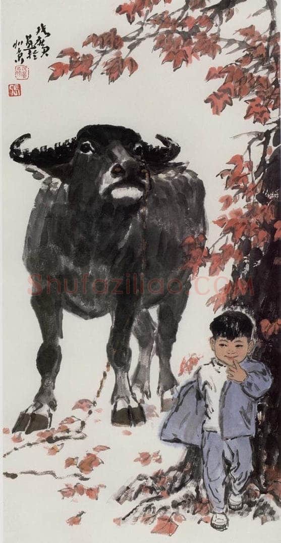  张广 《秋牧》 书画作品