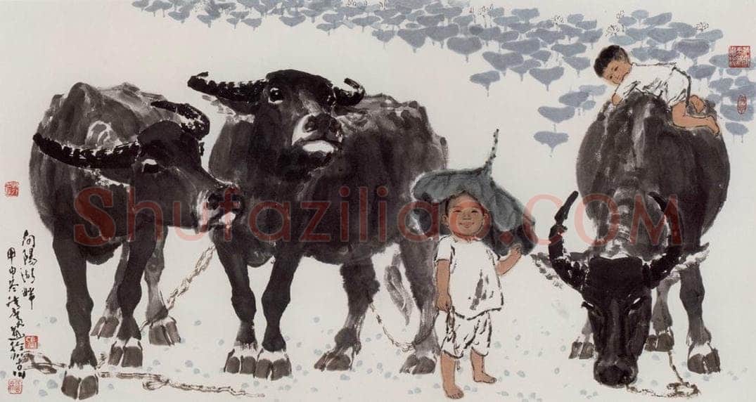  张广 《向阳湖盛夏图》 书画作品