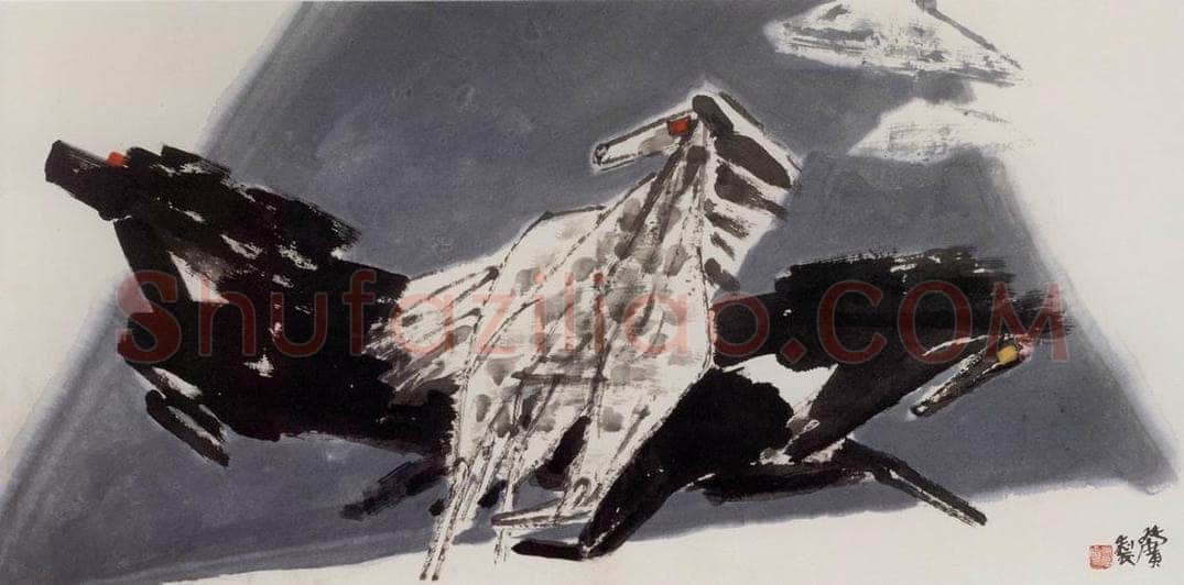 现代 张广 《腾飞》 书画作品