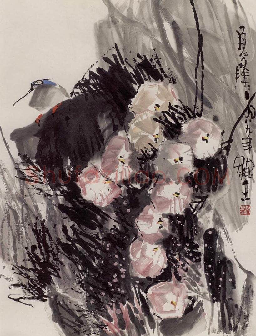 1989年 赵梅生 《夏荫》 书画作品