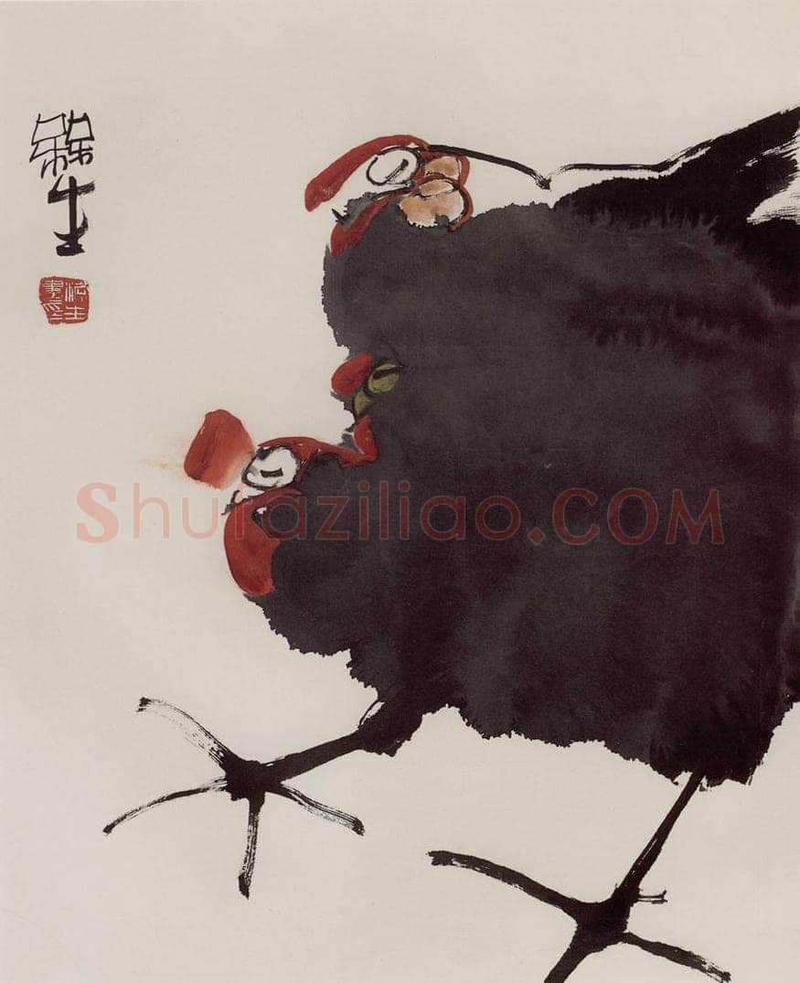 1993年 赵梅生 《鸡》 书画作品
