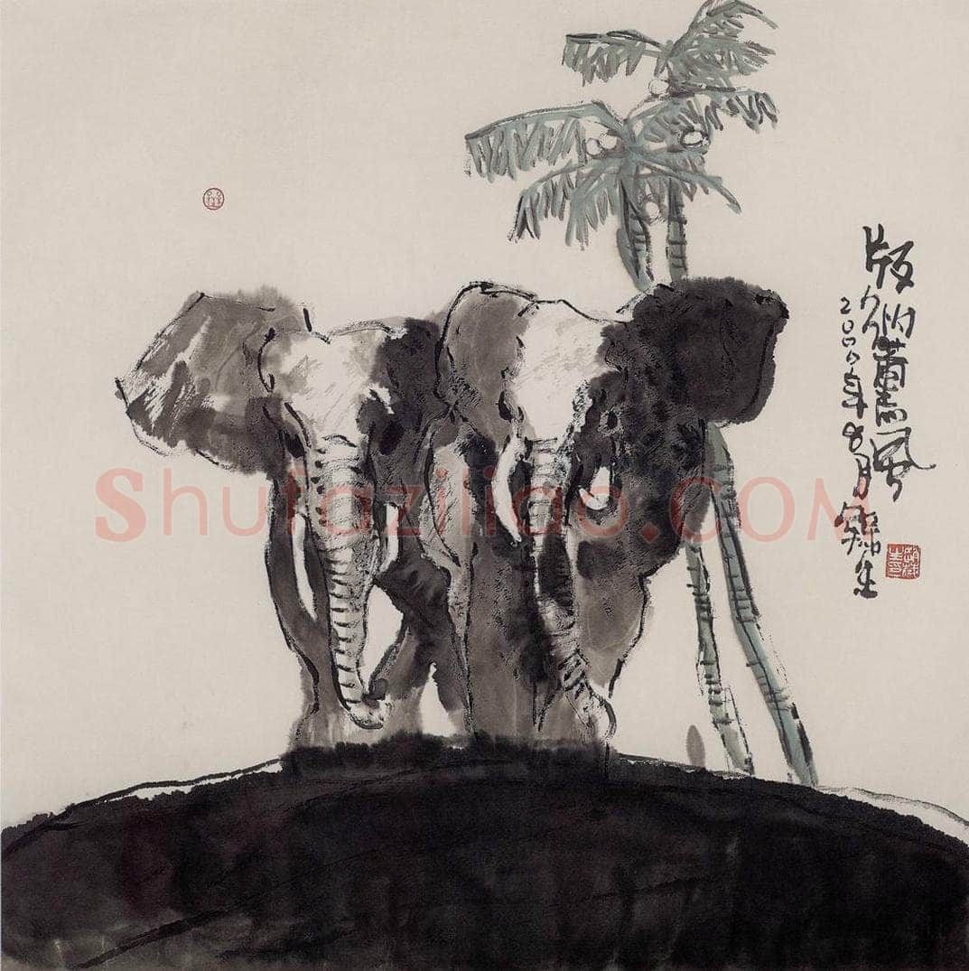 2000年 赵梅生 《版纳熏风》 书画作品