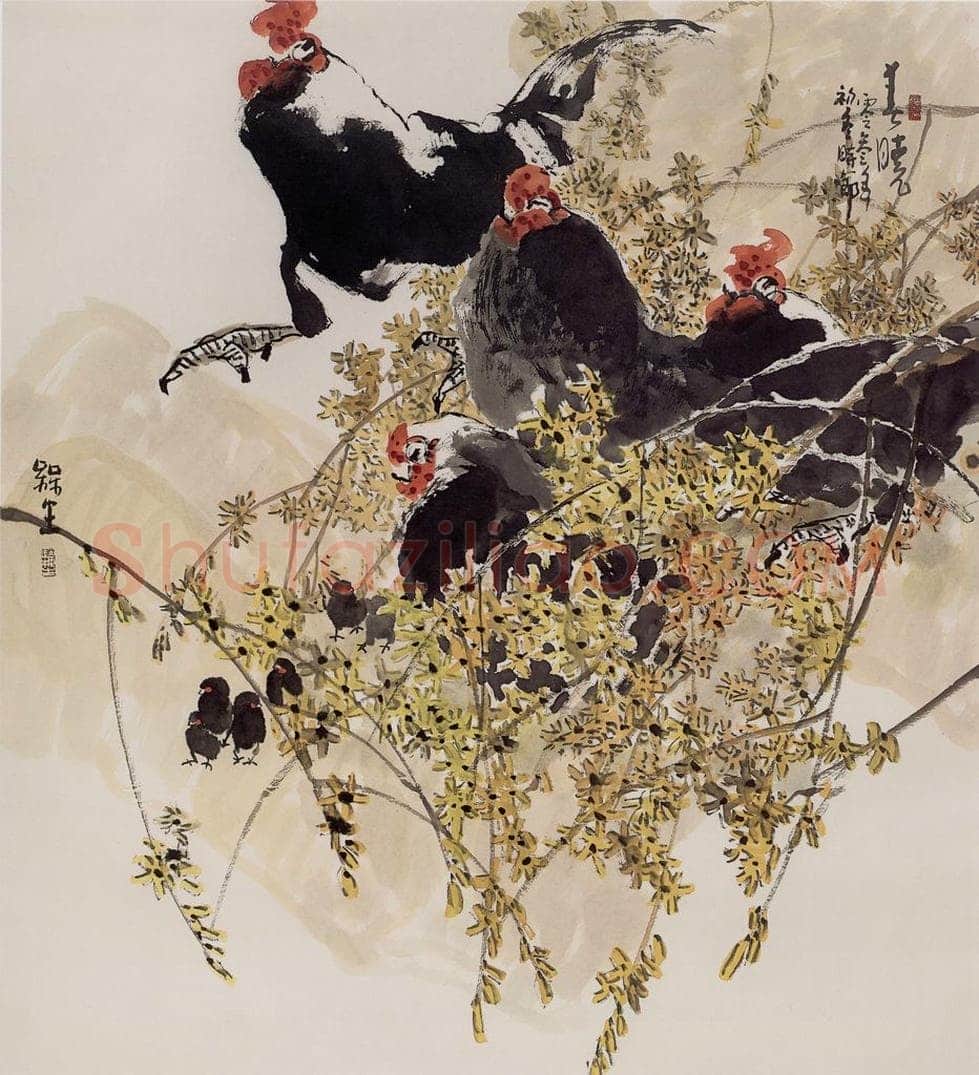 2003年 赵梅生 《春晓》 书画作品