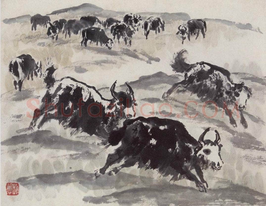 1962年 赵望云 《祁连山写生》 书画作品
