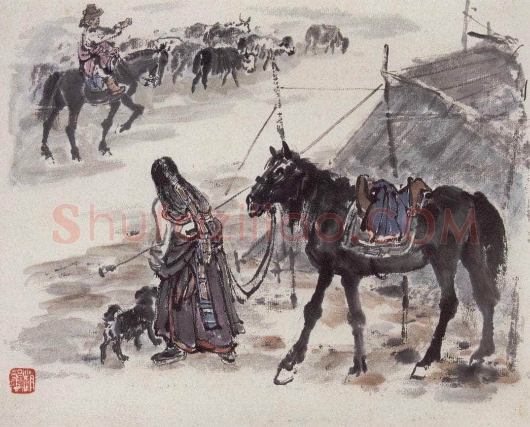 1962年 赵望云 《祁连山写生》 书画作品