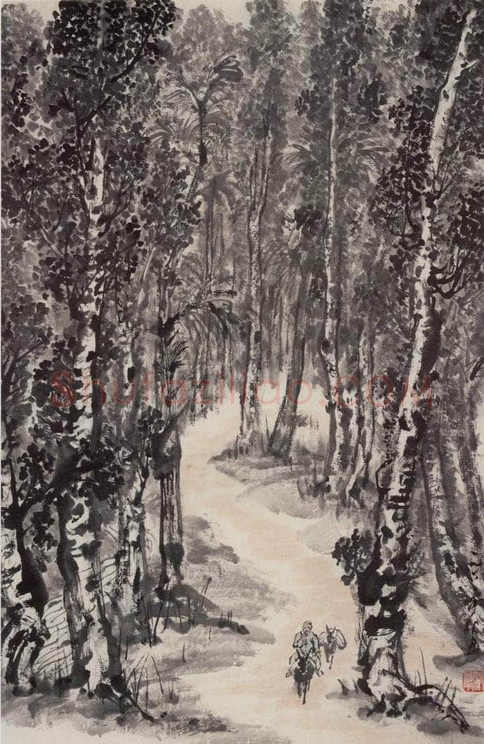 1962年 赵望云 《途中》 书画作品
