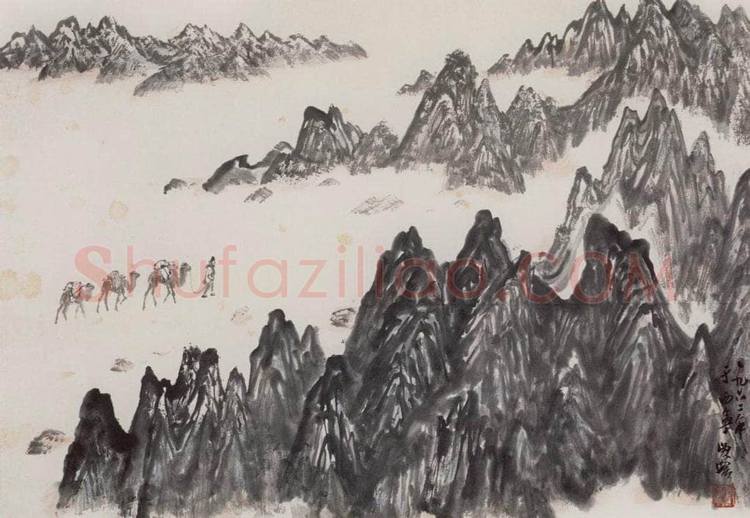 1962年 赵望云 《隔壁行》 书画作品