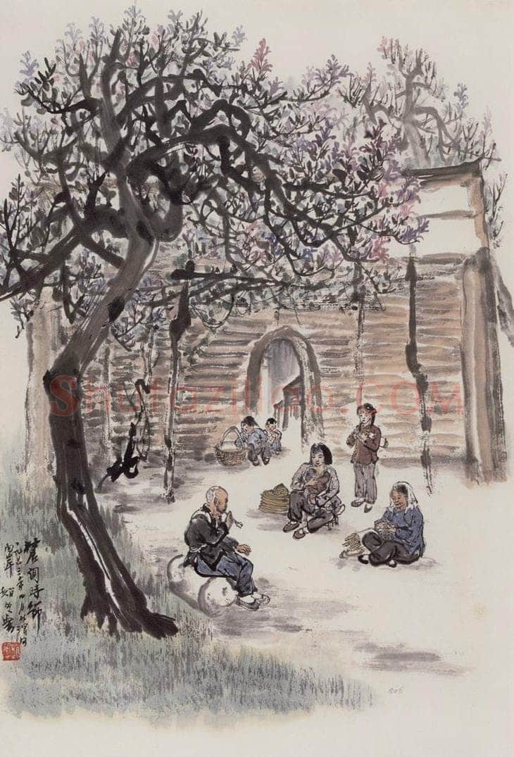 1963年 赵望云 《农闲时节》 书画作品