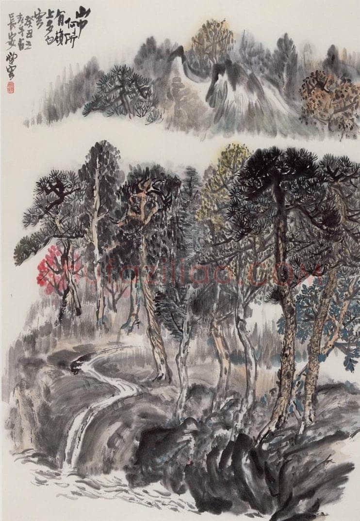 1973年 赵望云 《山中何所有 岭上多白云》 书画作品