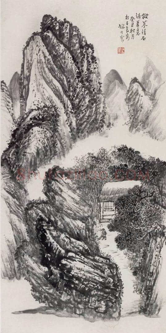1973年 赵望云 《拟摹石涛笔意》 书画作品