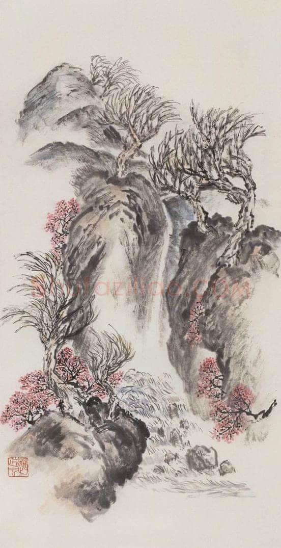 1976年 赵望云 《野涧春风》 书画作品