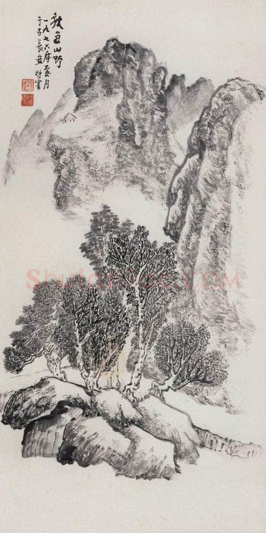 1976年 赵望云 《秋色山野》 书画作品