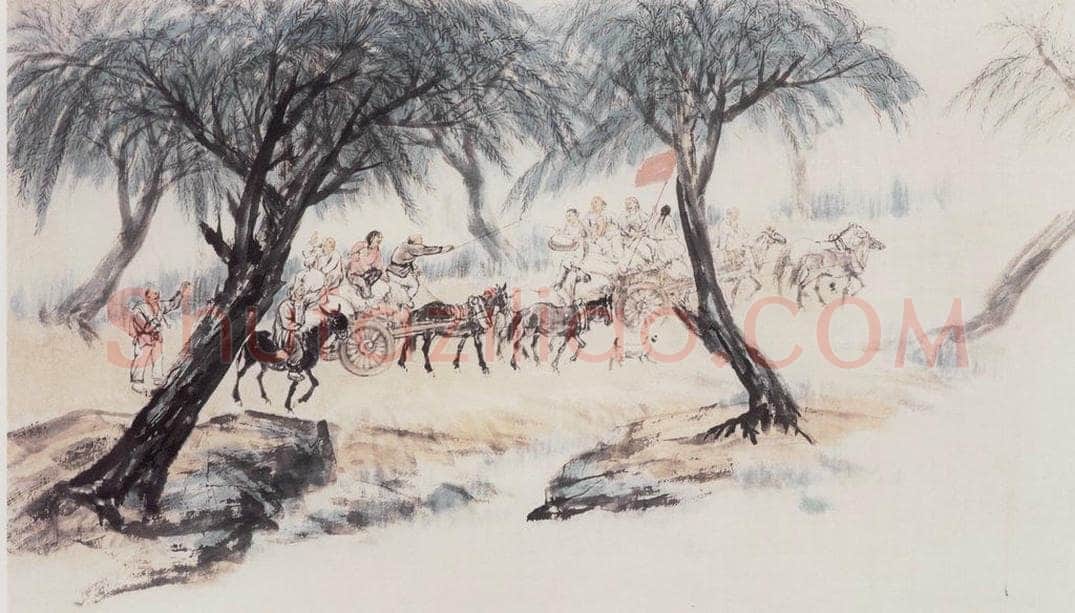 1955年 赵望云 《送公粮》 书画作品