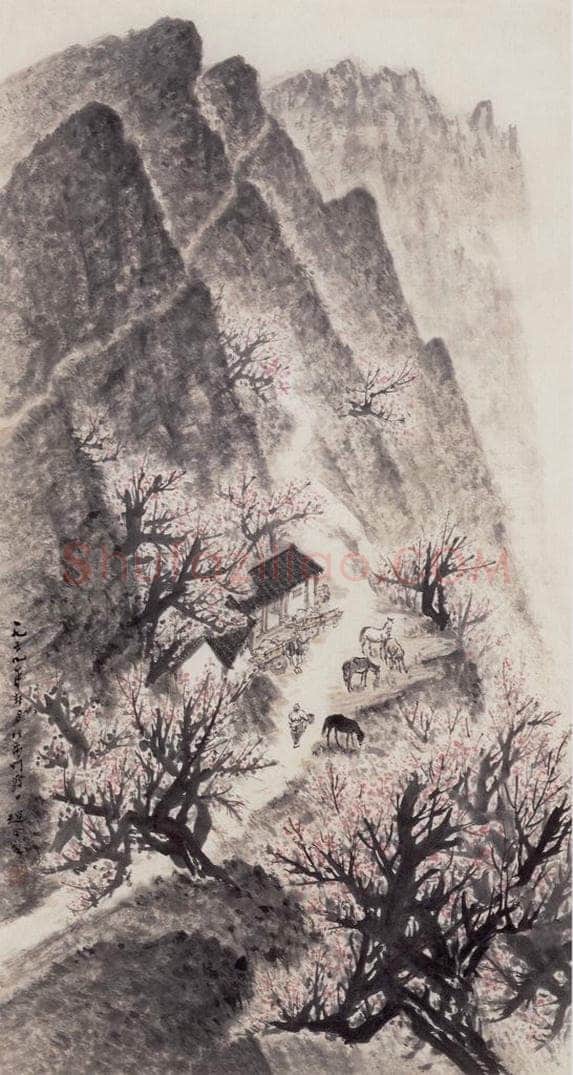 1959年 赵望云 《禹山渡口》 书画作品